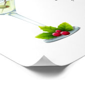 Poster Martinis et Gui Bar de Noël (Coin)