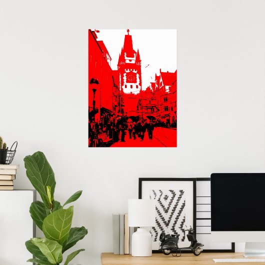 Poster Martinstor rouge (Bureau à domicile)