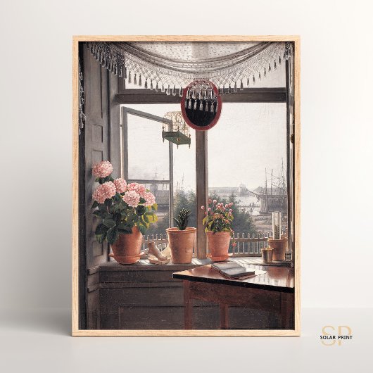 Poster Martinus Rorbye Vue de la douleur de la fenêtre de