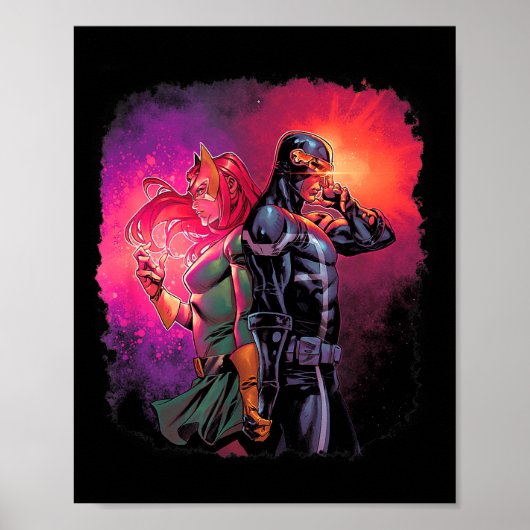 Poster Marvel X-men Cyclope & Jean Grey Variante Vale (Devant)