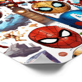 Poster "Marvelous Seamless White Arrière - plan : Où Héro (Coin)