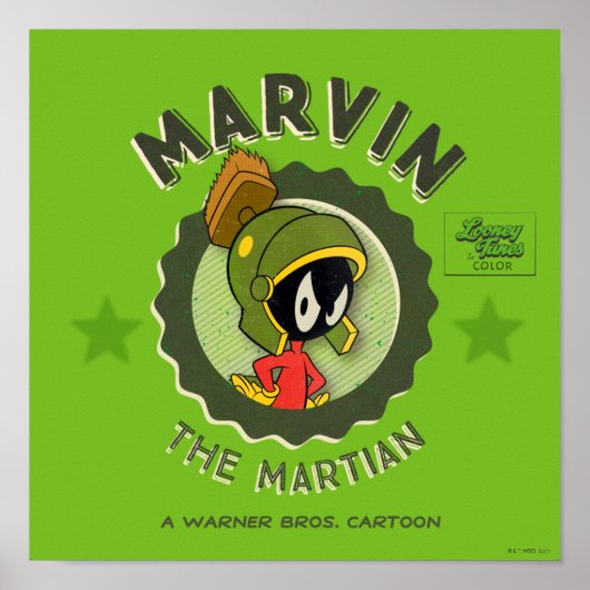 Poster MARVIN LA CARTE RÉtro MARTIAN™ (Devant)