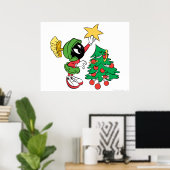 Poster MARVIN LE MARTIAN™ mettre l'étoile dans l'arbre (Bureau à domicile)