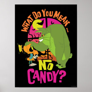 Poster MARVIN LE MARTIEN™ & BUGS BUNNY™ "Pas de bonbons"