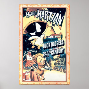 Poster MARVIN LE MARTIEN™, DAFFY DUCK™ et Porky Pig