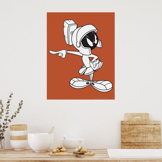Poster MARVIN MARTIAN™ Pointing (Cuisine)