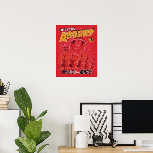 Poster MARVIN MARTIAN™ Retro Invasion from Mars Comic (Bureau à domicile)