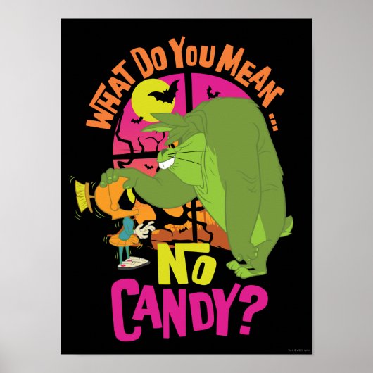 Poster MARVIN THE MARTIAN™ & BUGS BUNNY™ "No Candy" (Devant)