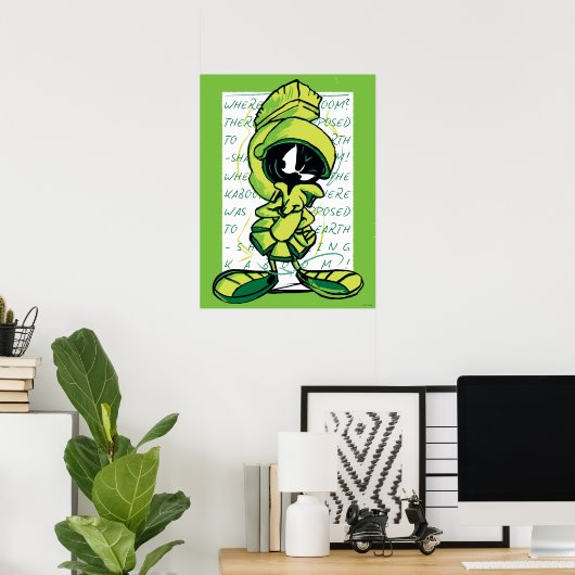 Poster MARVIN THE MARTIAN™ - Croquis (Bureau à domicile)