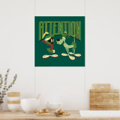 Poster MARVIN THE MARTIAN™ & K-9 "Attention" (Cuisine)