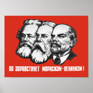 Poster Marx - Engels - Lénine - Propagande soviétique