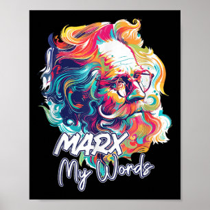 Poster Marx Mes Mots Drôle Philosophie Lover Citation Phi