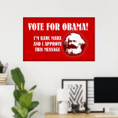 Poster Marx pour Obama (Bureau à domicile)