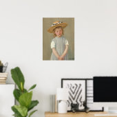 Poster Mary Cassatt - Enfant en paille Casquette (Bureau à domicile)