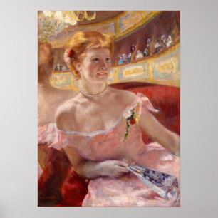 Poster Mary Cassatt - Femme avec collier de perle dans un