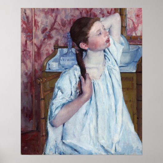 Poster Mary Cassatt - Girl Arrange ses cheveux (Devant)