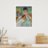 Poster Mary Cassatt - Jeune mère coudre (Cuisine)