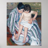 Poster Mary Cassatt Les peintures de bain de l'enfant Art (Devant)