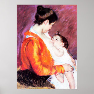 Poster Mary Cassatt - Louise Nourrir son enfant