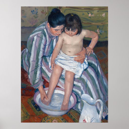 Poster Mary Cassatt The Bath Motherhood Fine Art (Devant)