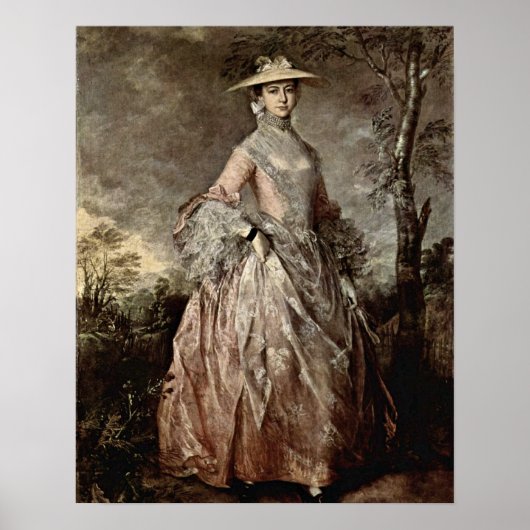 Poster Mary Countess Howe par Thomas Gainsborough (Devant)