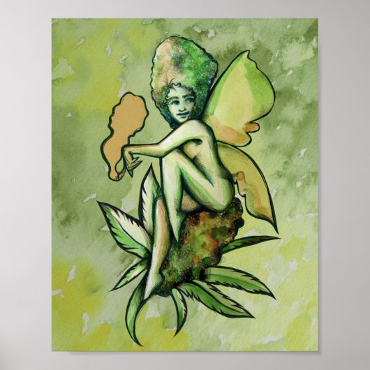 Poster Mary Jane Fairy Green Goddess Toker (Devant)