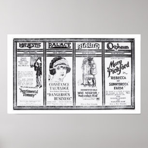 Poster Mary Pickford Mae Marsh Constance Talmadge 1921 et