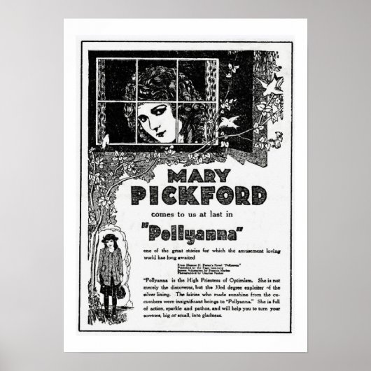 Poster Mary Pickford Pollyanna (Devant)