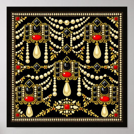 Poster Mary Queen of Scots Jewells Inspired Design  (Devant)