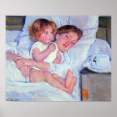 Poster Mary Stevenson Cassatt-Breakfast en chambre (Devant)