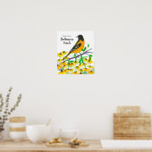 Poster Maryland Baltimore Oriole Black Eyed Susans (Cuisine)