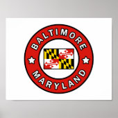 Poster Maryland de Baltimore (Devant)
