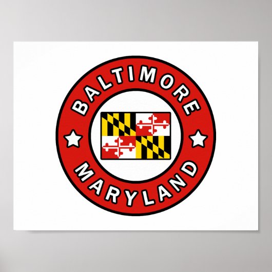 Poster Maryland de Baltimore (Devant)