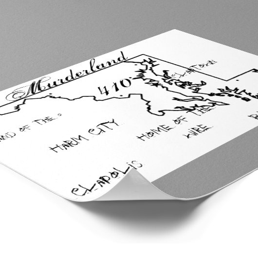 Poster maryland, Murderland, 410, Clapolis, Bodymore, ... (Coin)