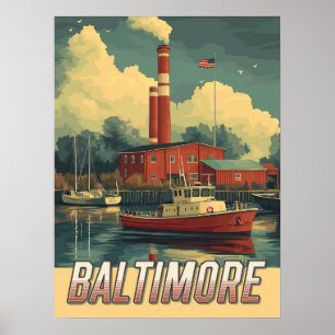 Poster Maryland vintage Baltimore