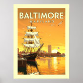 Poster Maryland vintage Baltimore (Devant)