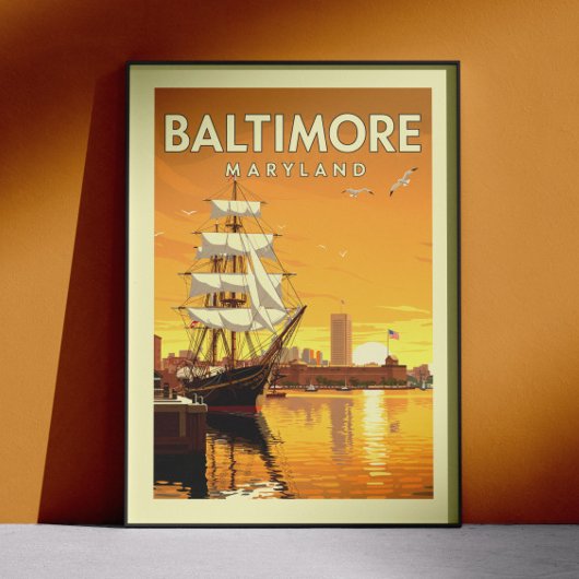 Poster Maryland vintage Baltimore