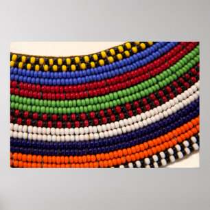 Poster Masaï Tribal Bead Pattern