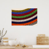Poster Masaï Tribal Bead Pattern (Cuisine)