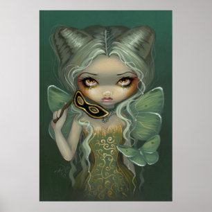 Poster Mascarade des rococos de papillon d'IMPRESSION