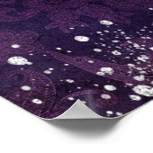 Poster Mascarade violet argent parties scintillant poussi (Coin)