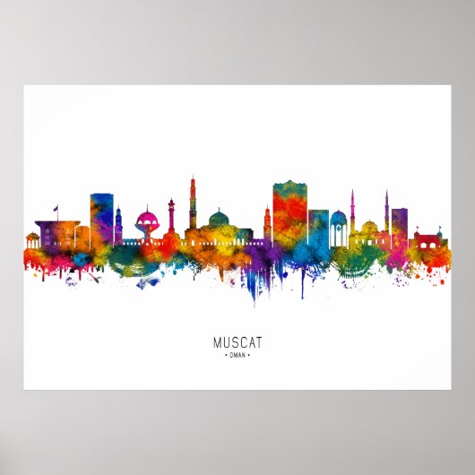Poster Mascat Oman Skyline (Devant)