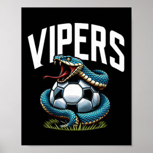 Poster Mascotte de football Vipers pour joueurs et équipe