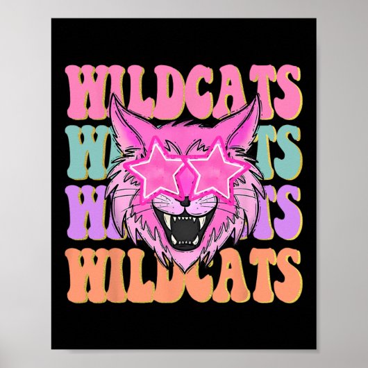 Poster Mascotte de l'école Wildcats (Devant)