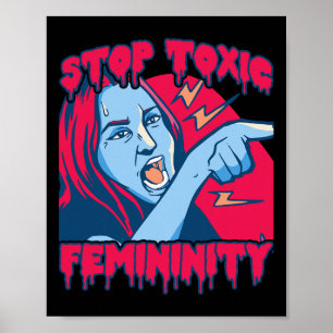 Poster Masculinité Féminine Toxique Disant anti-féministe