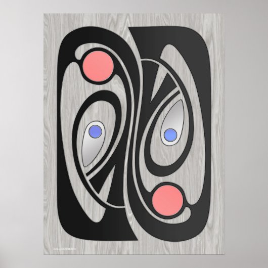 Poster Mash Up Art nouveau mi-siècle 18x24 (Devant)