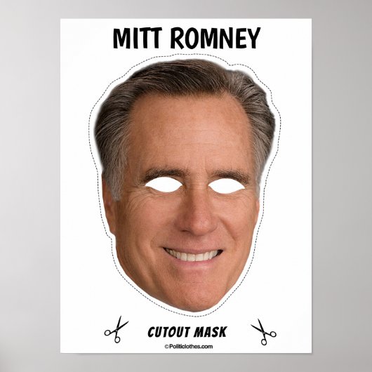 Poster Mask Halloween MITT ROMNEY (Devant)