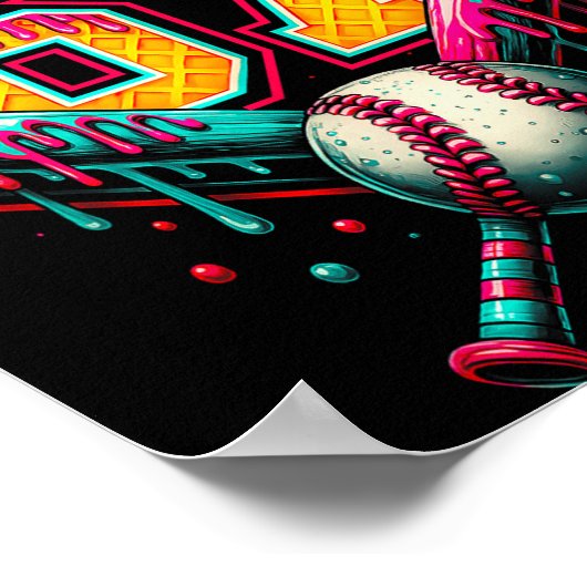 Poster Mason 67 Funny Ice Cream Drip Baseball Ice Cream D (Coin)