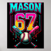 Poster Mason 67 Funny Ice Cream Drip Baseball Ice Cream D (Devant)
