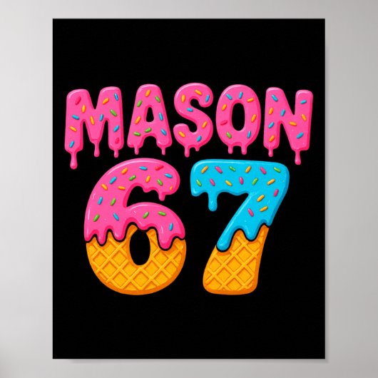 Poster Mason 67 Glace Mem Funny Six Sept Mason Glace (Devant)